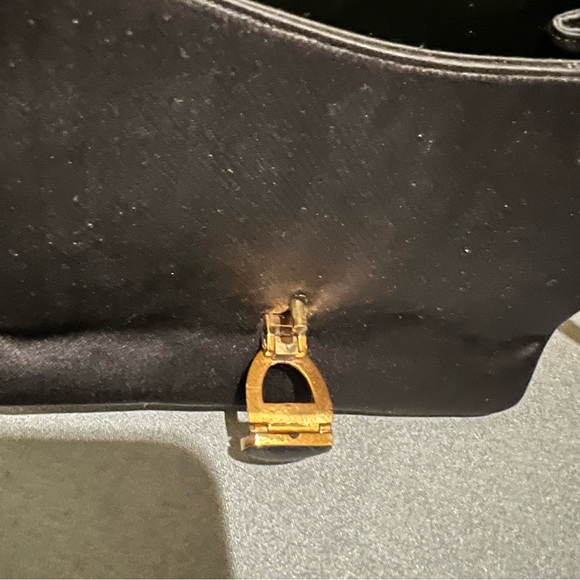 Judith Leiber for Bonwit Teller Vintage Black Satin Mini Evening Bag - Picture 8 of 12